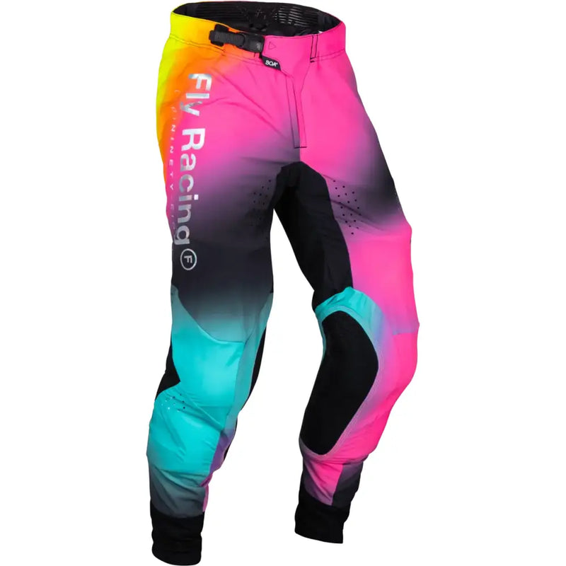 377-73526 Fly Racing Youth Lite Le Legacy Pants Fuschia/Elec Blue/Hi-Vis Sz 26 - RV and Auto Parts