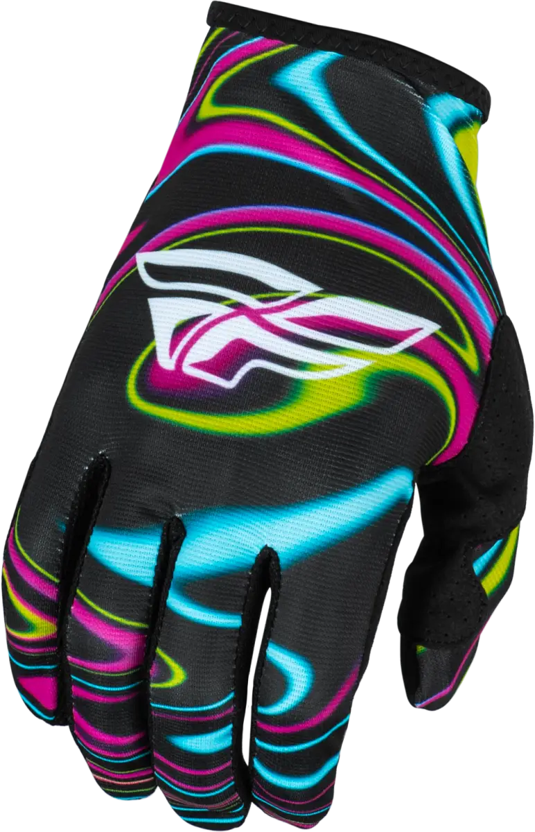 377-743L Lite Warped Gloves Black/Pink/Electric Blue Lg - RV and Auto Parts