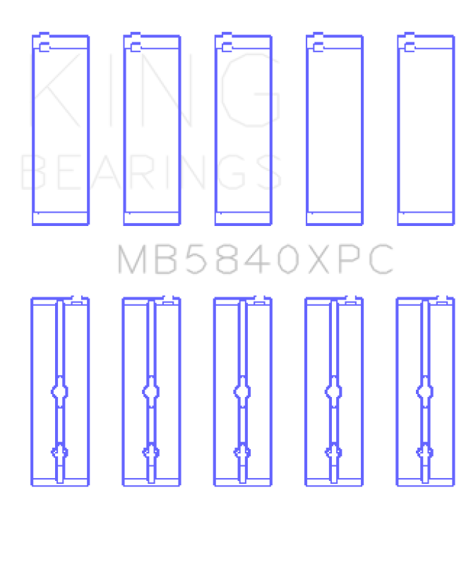 King Engine Bearings MB5840XPC King Chrysler 300 Srt8 Main Bearing Set