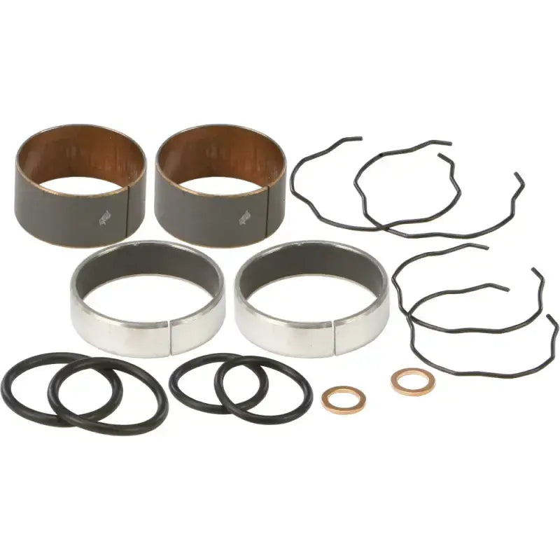 OEM quality fork bushing kit 38-6095 featuring fork leg bushings, slider bushings, snap rings, o-rings, and copper washers.