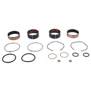 Metal and rubber rings in a fork bushing kit for mechanical applications