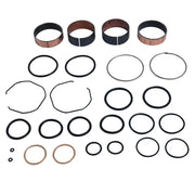Automotive fork bushing kit with seals, bushings, and rings for repairs