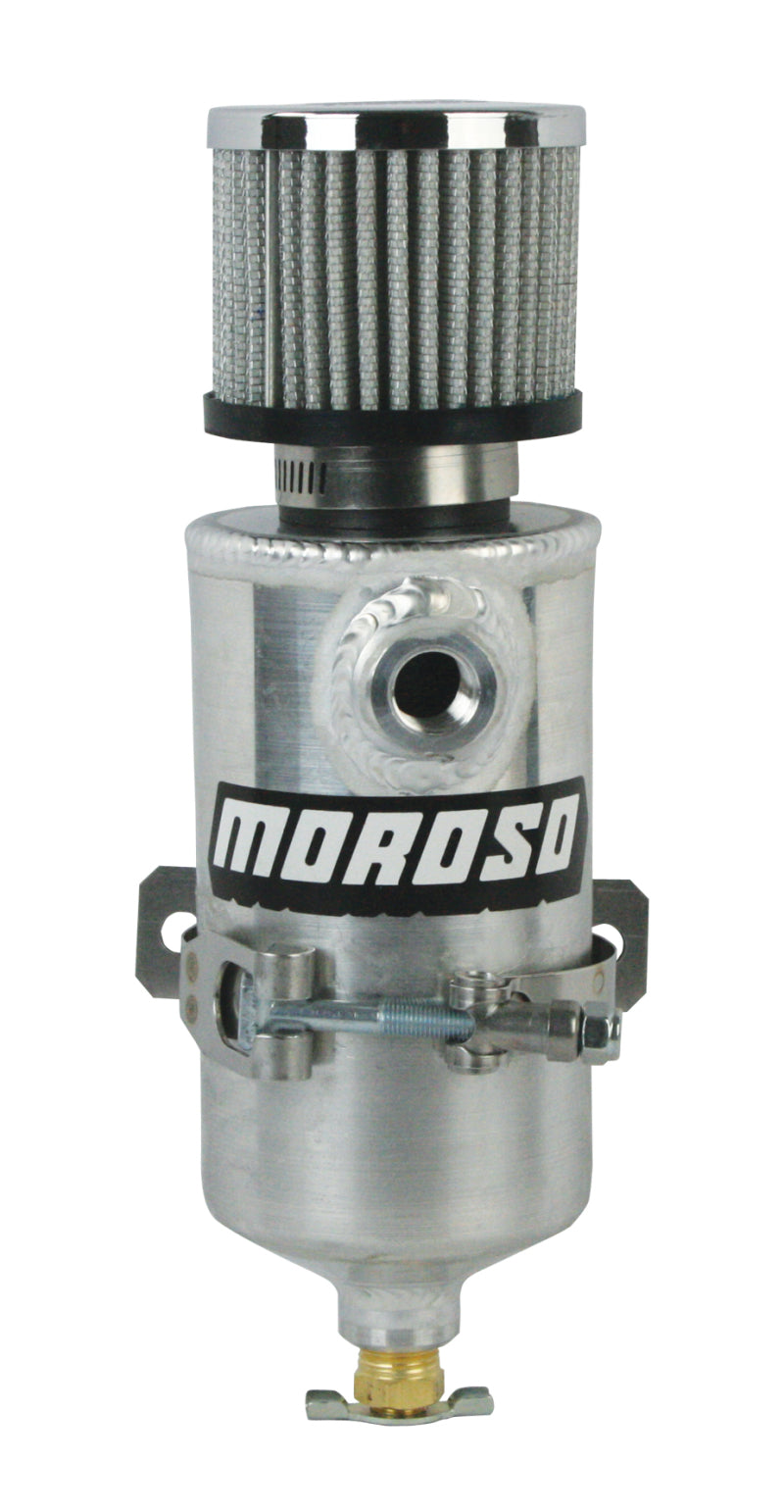 Moroso 85473 Moroso Breather Tank/Catch Can - Two 3/8 NPT Female Fittings - Aluminum