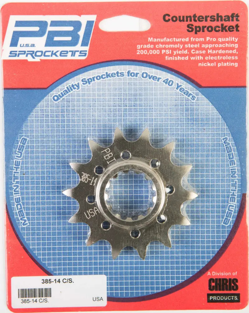 PBI 385-14 Front Cs Sprocket Steel 14t 525 Hon
