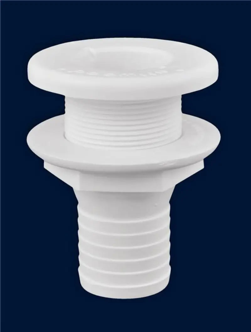 White plastic through-hull fitting for marine conn-th with stainless steel fasteners by Attwood Marine
