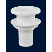 White plastic through-hull fitting for marine conn-th with stainless steel fasteners by Attwood Marine