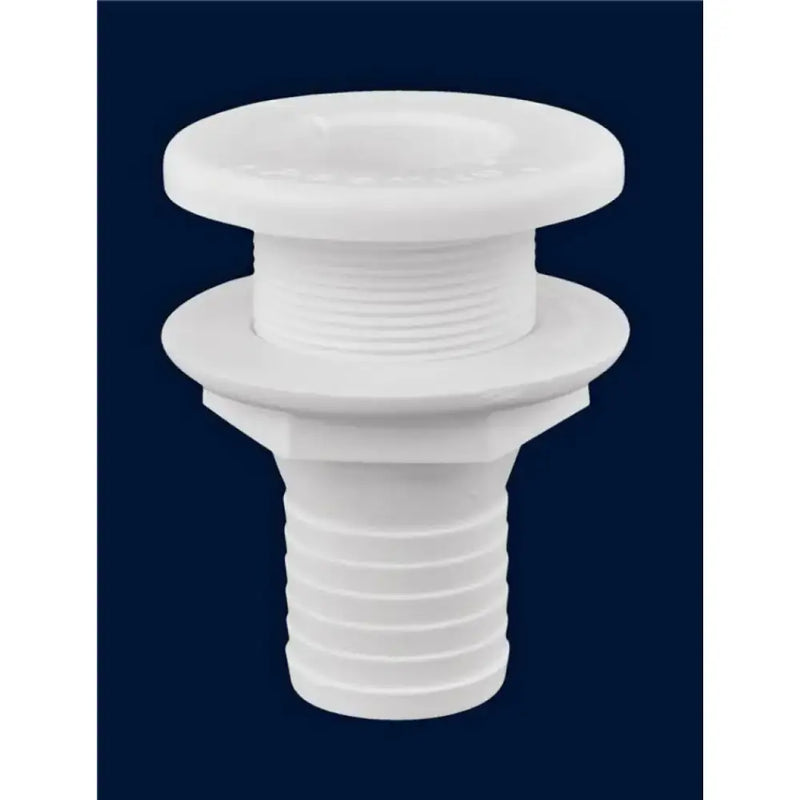 White plastic through-hull fitting for marine conn-th with stainless steel fasteners by Attwood Marine