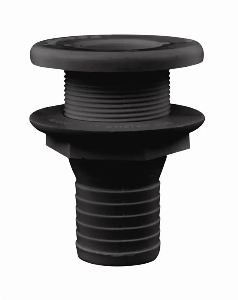 Black plastic through-hull fitting for Attwood 3875A1 marine boat plumbing connection