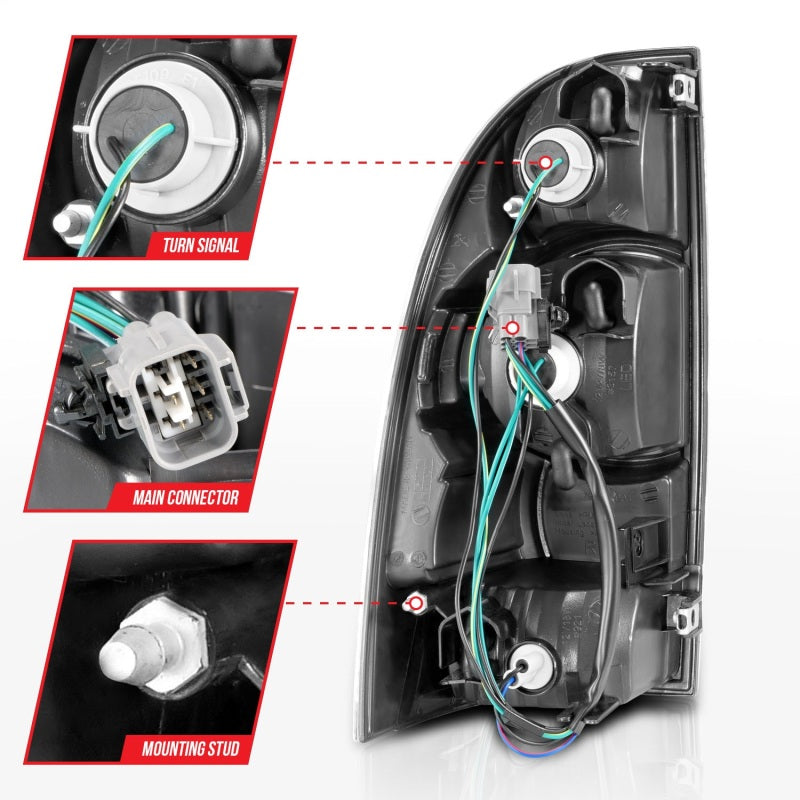 ANZO 311042 ANZO 2005-2015 Toyota Tacoma LED Taillights Black