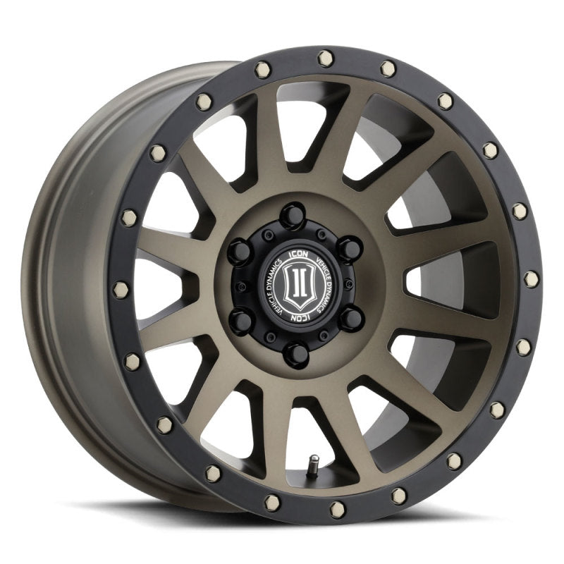 ICON 2017857345BR ICON Compression 17x8.5 5x5 -6mm Offset 4.5in BS 71.5mm Bore Bronze Wheel - 2017857345BR