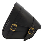 Willie & Max 59776-08 Willie & Max HD Softails, Yam Rd Stars, Kaw Vulcan 900, Suz C50 Brass Monkey Swingarm Bag - Black