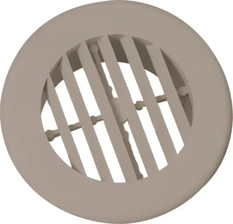 4-foot beige heat vent by D&W Inc. showing round design with slatted grille for efficient airflow distribution