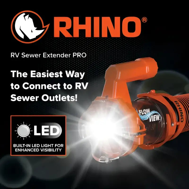39570 Camco Rhino RV Sewer Hose Extender PRO - 5 Inch Clarity - Connector