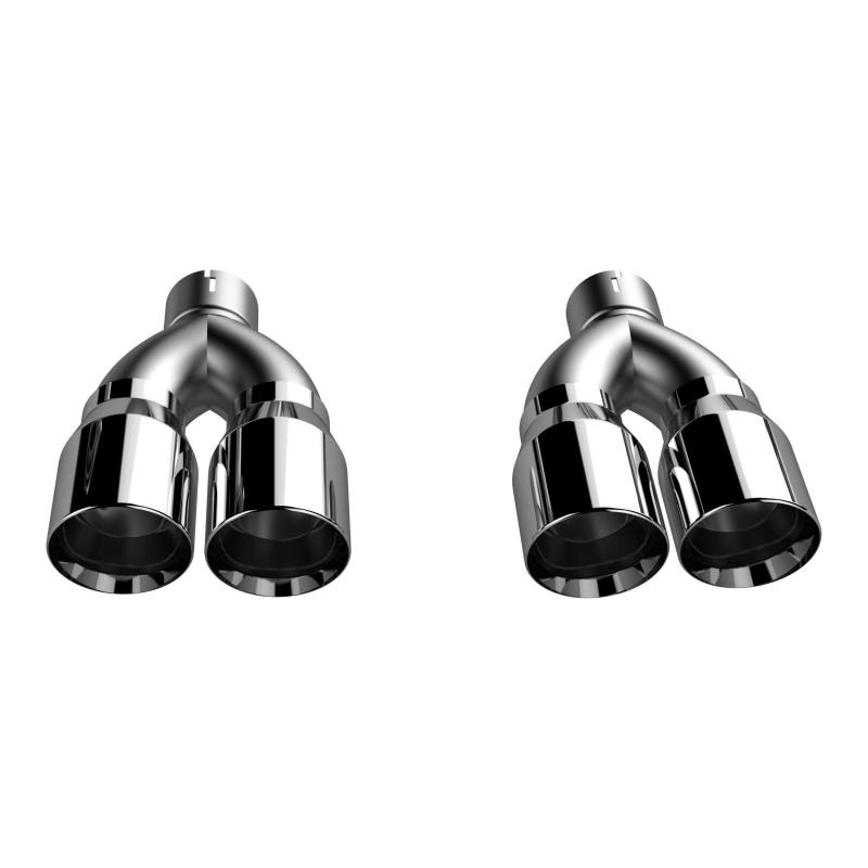 QTP 430115T QTP 15-18 Dodge Challenger 6.2L/6.4L 304SS Screamer Exhaust 3in Quad Tip Adapter - 430115T
