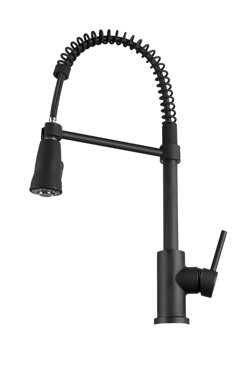 DF-NMK504-MB Dura Faucet Spring Coil Pull-Down Rv Kitchen Fa