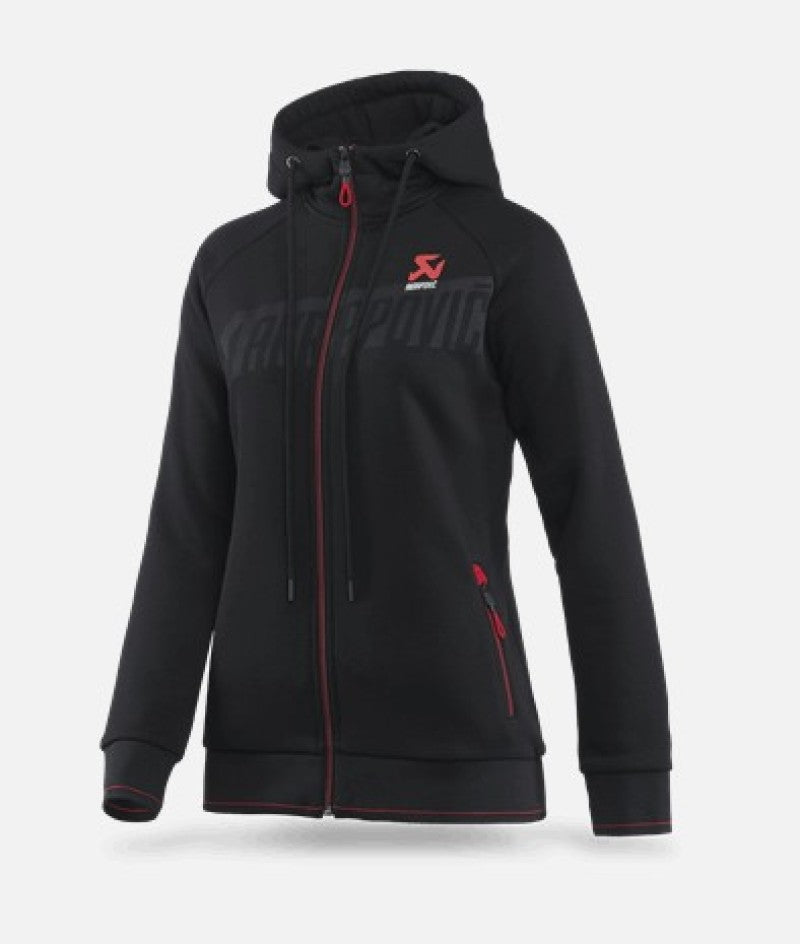 Akrapovic 802062 Akrapovic Womens Corpo Zip Hoodie Black - Small - 802062