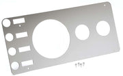Kentrol 30521 Kentrol 76-86 Jeep CJ Gauge Cover Without Radio Opening - Polished Silver