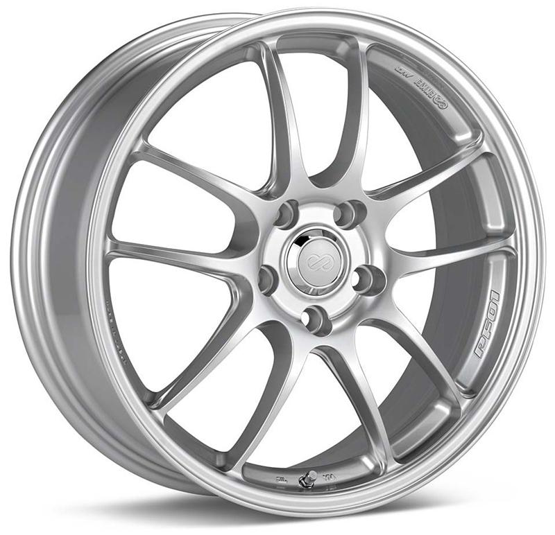 Enkei 460-890-6635BK Enkei PF01 18x9 5x114.3 35mm Offset 75 Bore Dia Silver Wheel