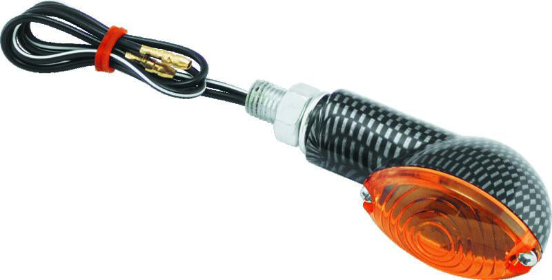 BikeMaster 266018 BikeMaster Ministalk Marker Light Oval Carbon/Amber