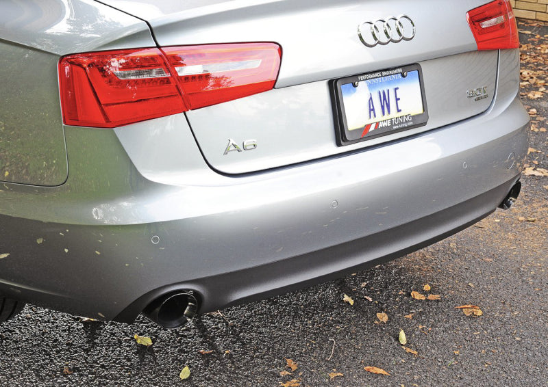 AWE Tuning 3015-33052 AWE Tuning Audi C7 A6 3.0T Touring Edition Exhaust - Dual Outlet Diamond Black Tips