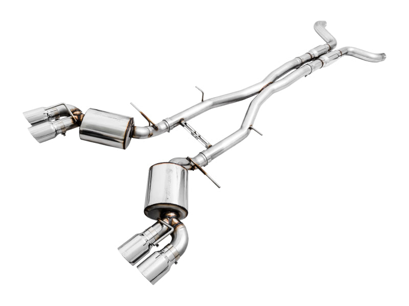 AWE Tuning 3015-42092 AWE Tuning 16-19 Chevy Camaro SS Res Cat-Back Exhaust -Touring Edition (Quad Chrome Silver Tips)