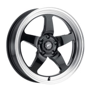 Forgestar F09182062P50 F09182062P50 Forgestar F091 18X12 D5 Drag 5X120.65 ET50 BS8.5 Gloss Black w/ Machine Lip 70.3