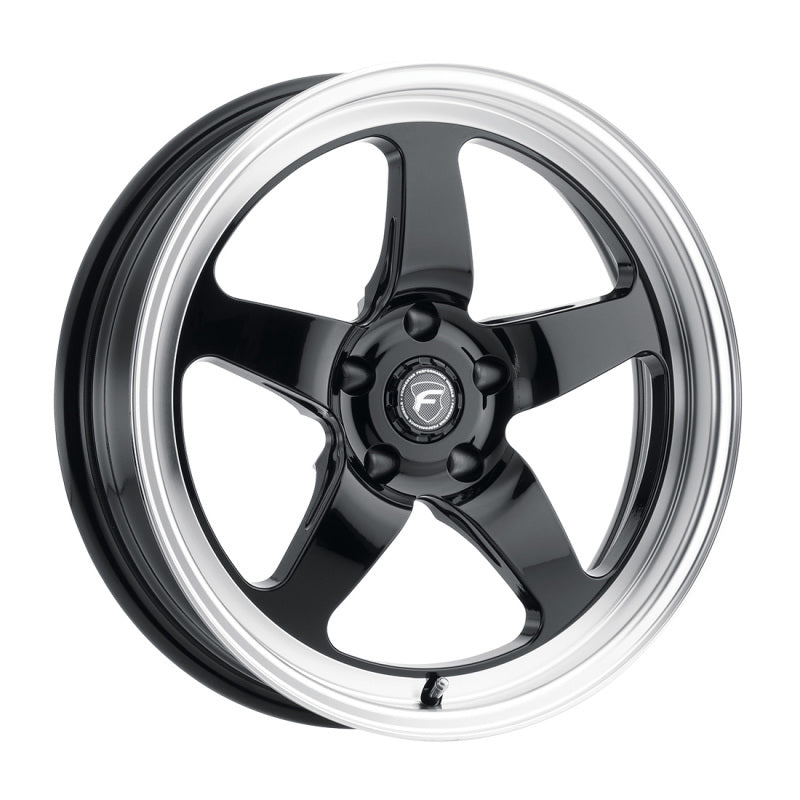 Forgestar F09182062P50 F09182062P50 Forgestar F091 18X12 D5 Drag 5X120.65 ET50 BS8.5 Gloss Black w/ Machine Lip 70.3