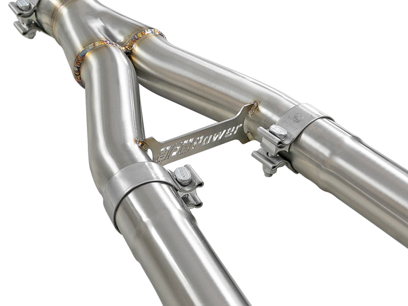 aFe 49-36131 aFe Takeda 2.5in to 3in 304 SS Y-Pipe Exhaust System 16-18 Infiniti Q50/Q60 V6-3.0L (tt)
