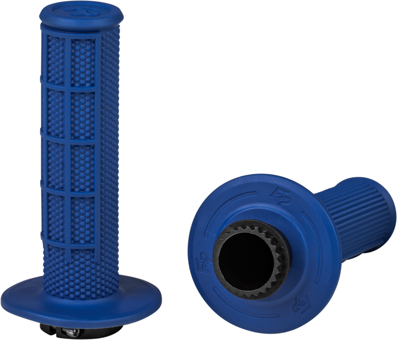 Control Mx Lock On Grips Blue Half Waffle