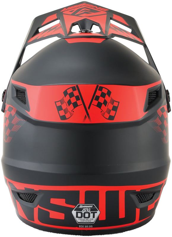 Answer AR1 Sweep Helmet Black/Red - Medium - Answer