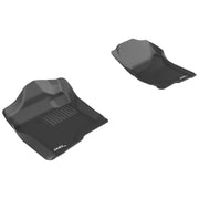3D MAXpider L1CH04711509 3D MAXpider 2007-2013 Chevrolet Silverado Extended/Crew Cab Kagu 1st Row Floormat - Black - L1CH04711509