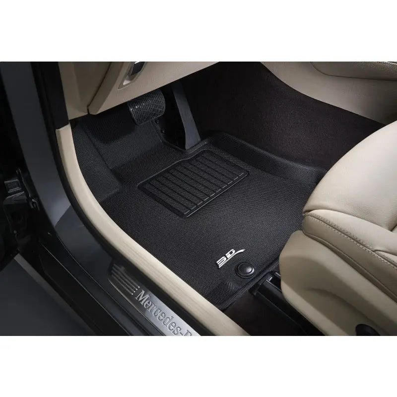 3D MAXpider L1CH04711509 3D MAXpider 2007-2013 Chevrolet Silverado Extended/Crew Cab Kagu 1st Row Floormat - Black - L1CH04711509