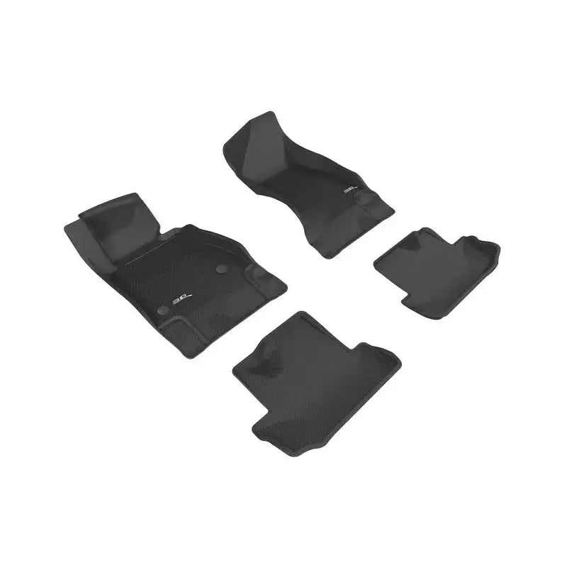 3D MAXpider black Kagu 1st and 2nd row floormats for Chevrolet Camaro