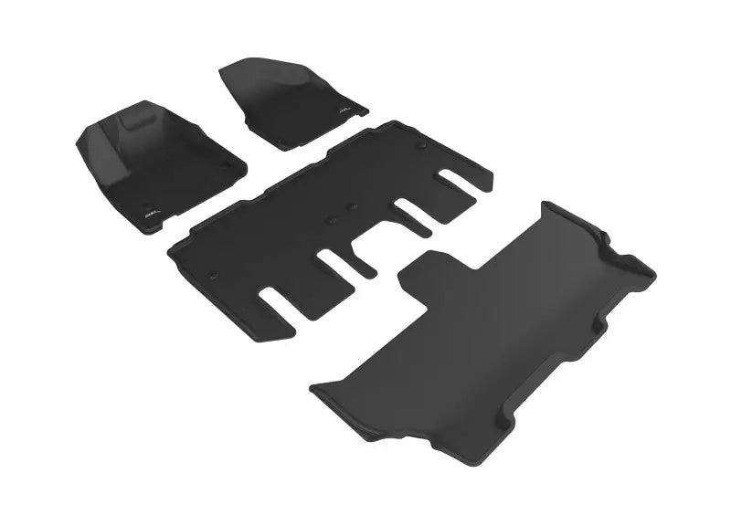 3D MAXpider 2017-2020 Chrysler Pacifica/Voyager Kagu 1st & 2nd 3rd Row Floormats - Black - Truck Automotive