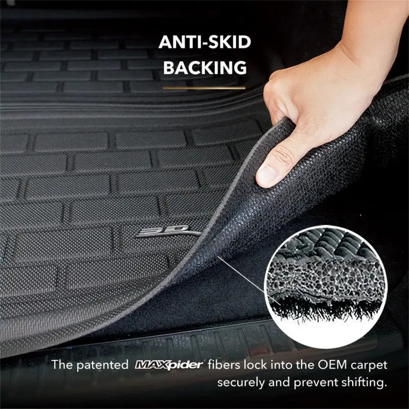 3D MAXpider 22-23 Tesla Model X 5-Seats Kagu Cargo Liner - Black - Floor Mats