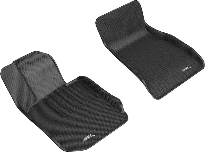 Black Maxpider Kagu floor mat for 2019-2020 BMW 3 Series first row
