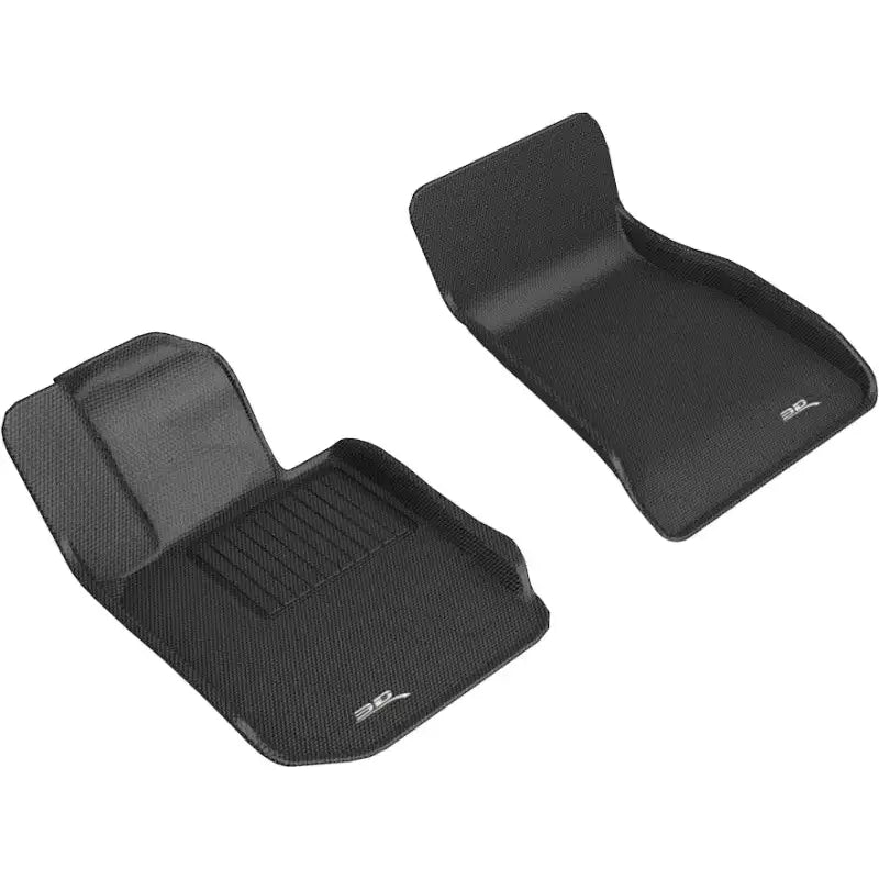 Black Maxpider Kagu floor mat for 2019-2020 BMW 3 Series first row