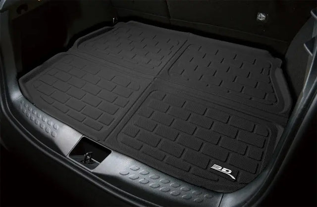 Black rubberized cargo liner for GMC Acadia 2017-2021 Kagu Cargo Liner behind second row