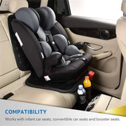 Black and gray child car seat.