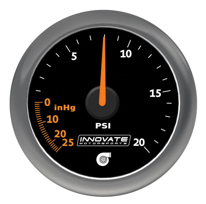 Innovate Motorsports 3857 Innovate MTX Analog 20 PSI Vacuum/Boost Gauge Kit - Black Dial