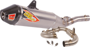 PRO Circuit Ti-6 Titanium Exhaust System 0332645F - Titanium Carbon TI-6 END-CAP