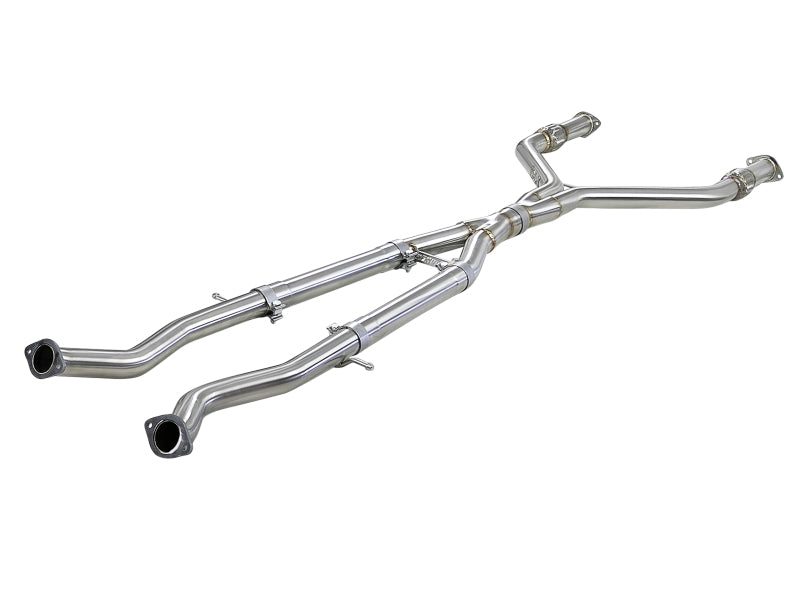 aFe 49-36131 aFe Takeda 2.5in to 3in 304 SS Y-Pipe Exhaust System 16-18 Infiniti Q50/Q60 V6-3.0L (tt)