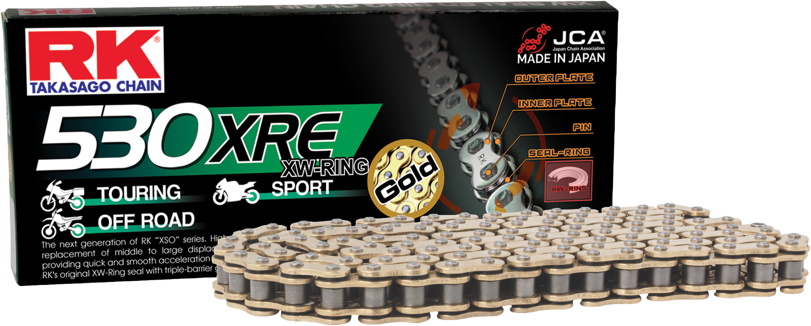 RK Excel 530 XRE Gold Drive Chain GB530XRE-120 - Gold GB530XRE 120