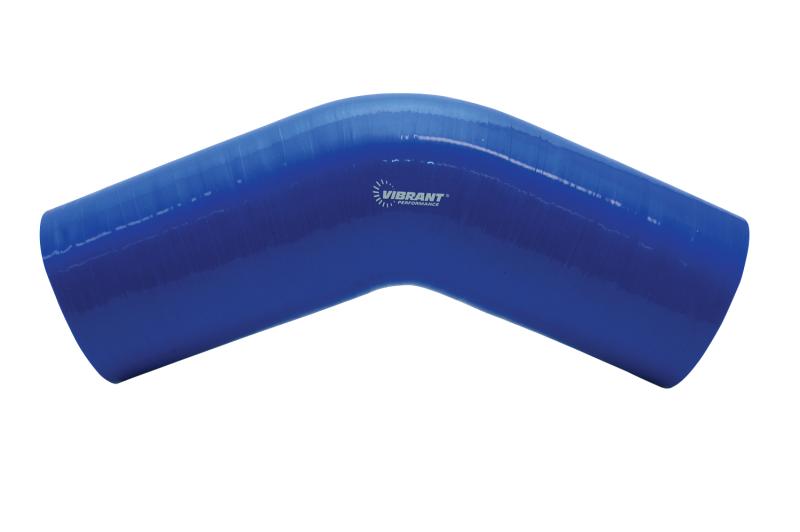 Vibrant 2854 Vibrant 4 Ply Reinforced Silicone Elbow Connector - 1.75in I.D. - 45 deg. Elbow (BLACK)