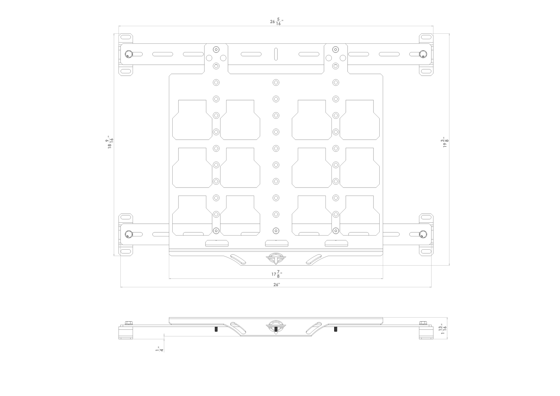 Open Trail Universal Utility UTV Rack Mounts/Brackets 457-5001 - Mount Use Packout
