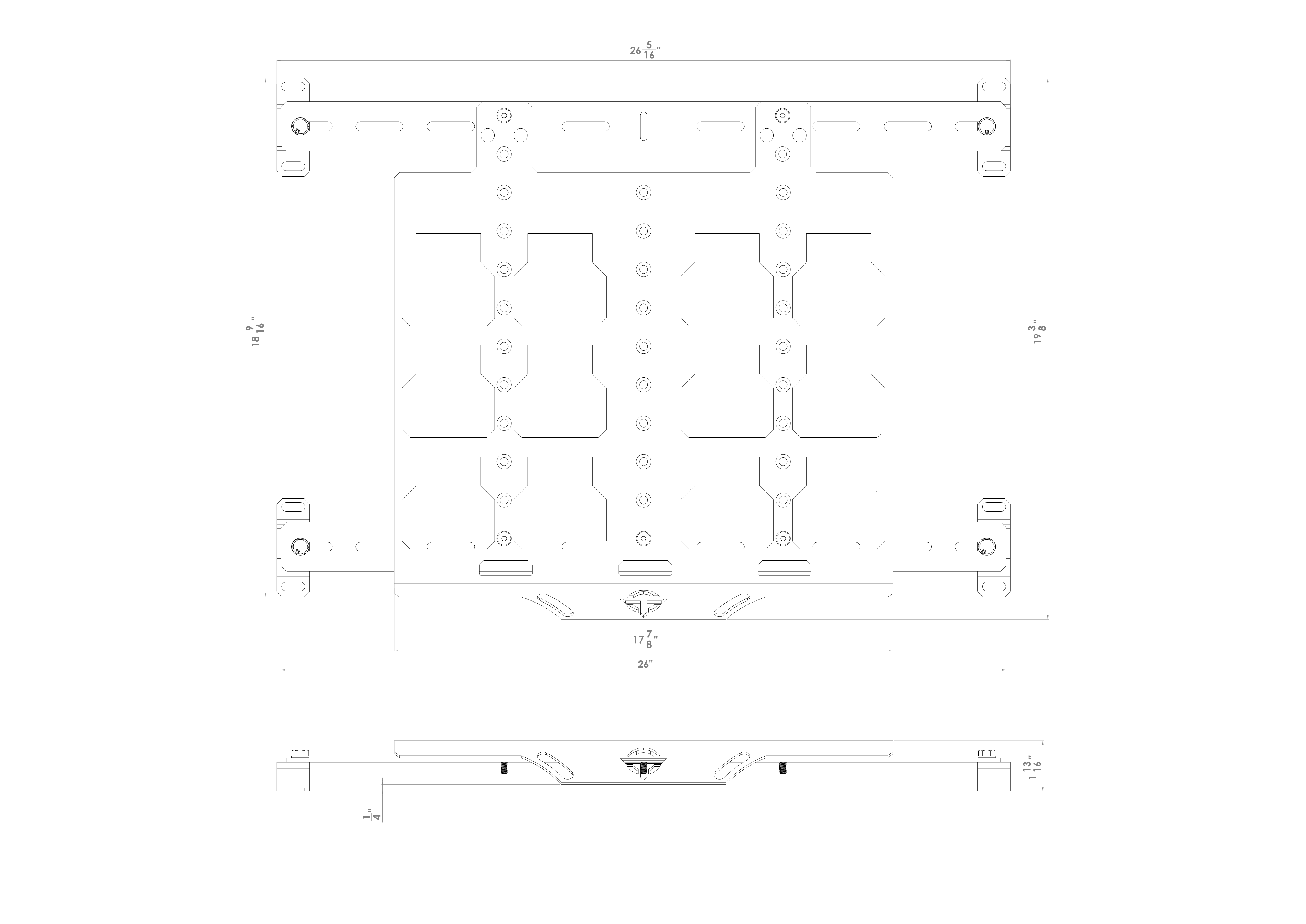 Open Trail Universal Utility UTV Rack Mounts/Brackets 457-5001 - Mount Use Packout