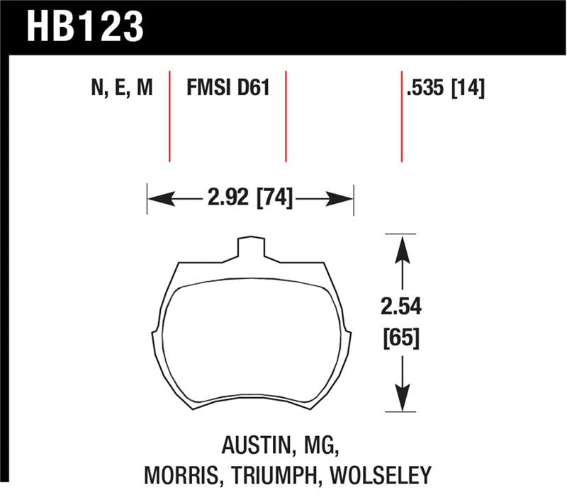 Hawk Performance HB123N.535 Hawk HP+ Street Brake Pads