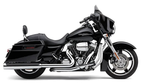 4.5" Powrflo Round Slip Ons Chrome Flh/Flt 17 22 - COBRA