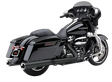 4.5" Powrflo Round Slip Ons Black Flh/Flt 17 22 - COBRA