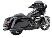 4.5" Powrflo Round Slip Ons Black Flh/Flt 17 22 - COBRA